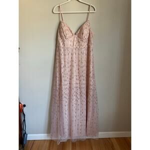 Ever-Pretty Blush Sequin Tulle Formal Dress | Size 16 | NWT Balletcore Coquette
